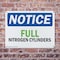 Signmission Full Nitrogen Cylinders OSHA Notice Sign, Plastic, 10in W x 7in L, 2PK OS-2PACK-NS-P-710-L-15738 - alternate 5